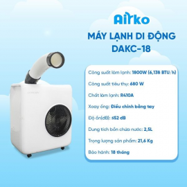 Máy lạnh di động công nghiệp Dorosin Airko DAKC-18