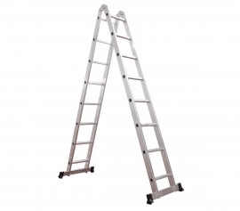 Thang nhôm gấp chữ A khóa tự động Ameca AMC-M307 chiều cao chữ A 2,02m